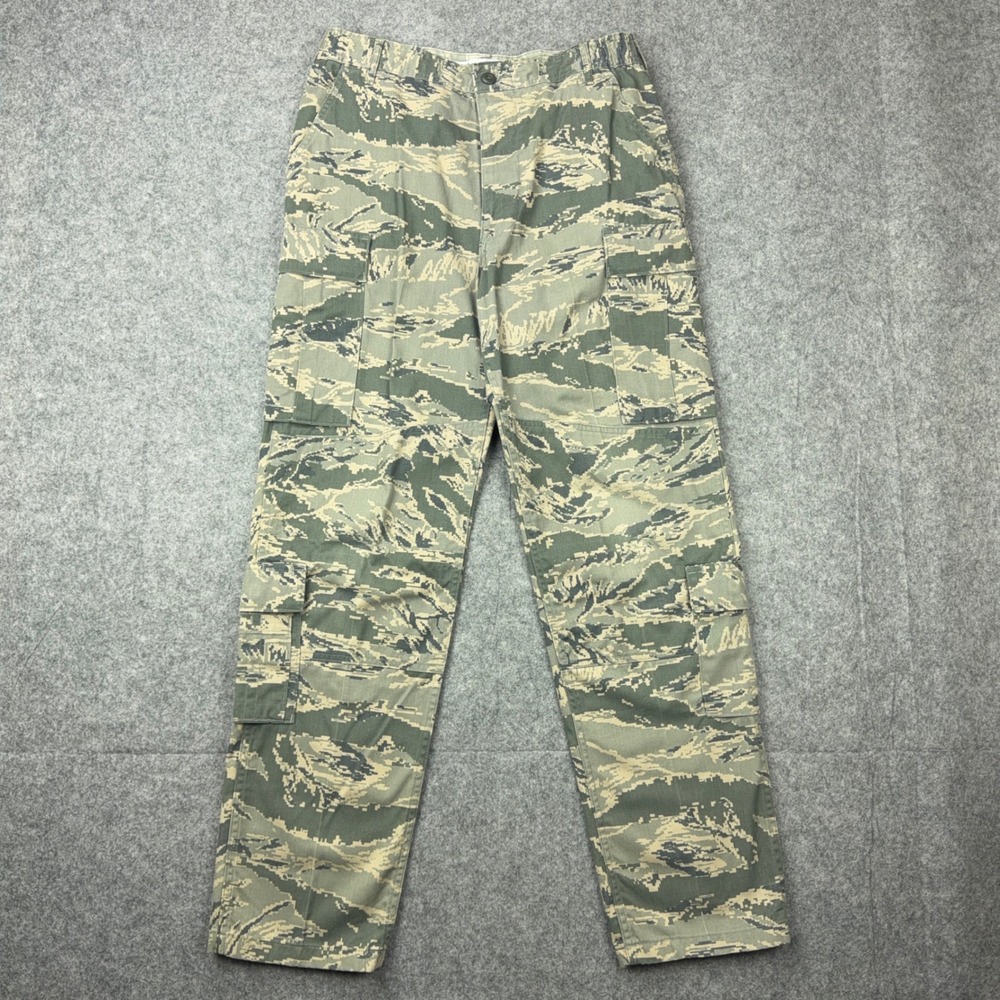 US Air Force Pants Mens‎ 34R Green Tiger Stripe Camo Cargo Military Utility DSCP
